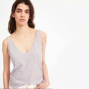 Everlane Air Cami Cotton V-Neck Tank Lavender